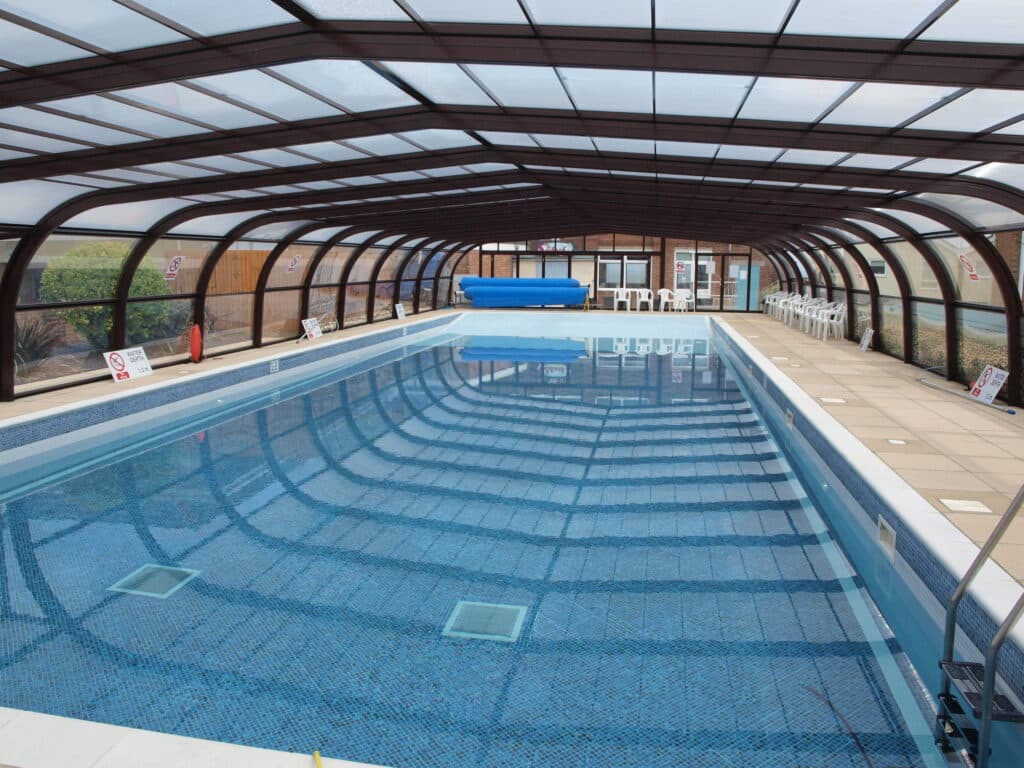 One of the swimming pools in Norfolk and Suffolk, located at Waterside Park & Hotel, offering indoor swimming and comfortable leisure facilities.