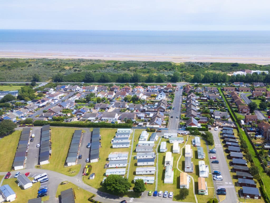 View of Mablethorpe Chalet & Caravan Park, with the park's scenic layout and nearby beach in the background.
