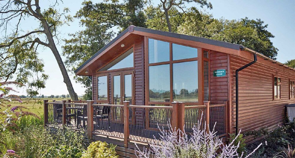 Lodge at Waveney River Centre in Burgh St Peter, Norfolk.
