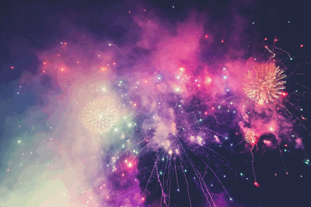 Spectacular Bonfire Night fireworks display.