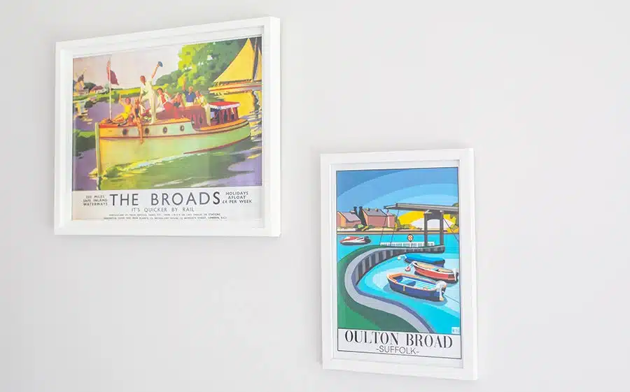 The Ultimate Guide to Buying a Holiday Home in Norfolk and Suffolk 4 Image of frame photos with illustrations of the Broads