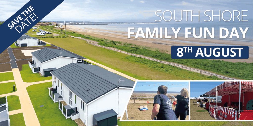 Save the dates for our upcoming events at South Shore Park 1 Announcement for an event at South Shore Park. Which is a Family Fun Day, featuring families enjoying games and activities outdoors. On 8th August.